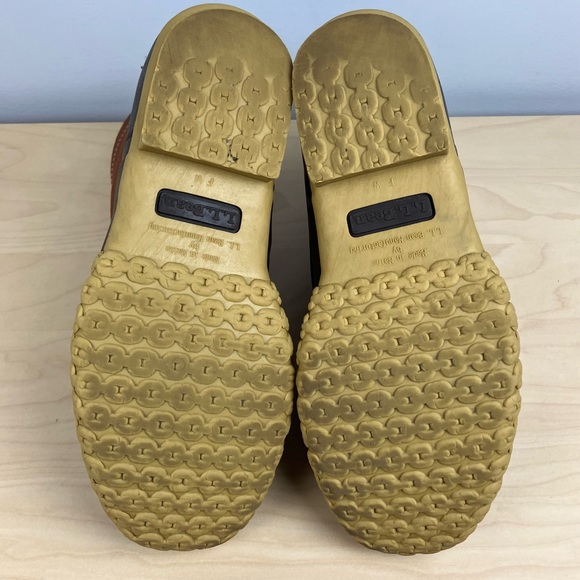 L.L. Bean Women’s Size 9.0 Wide 8” Shearling Lined Duck Boots Brown Leather - Picture 9 of 14